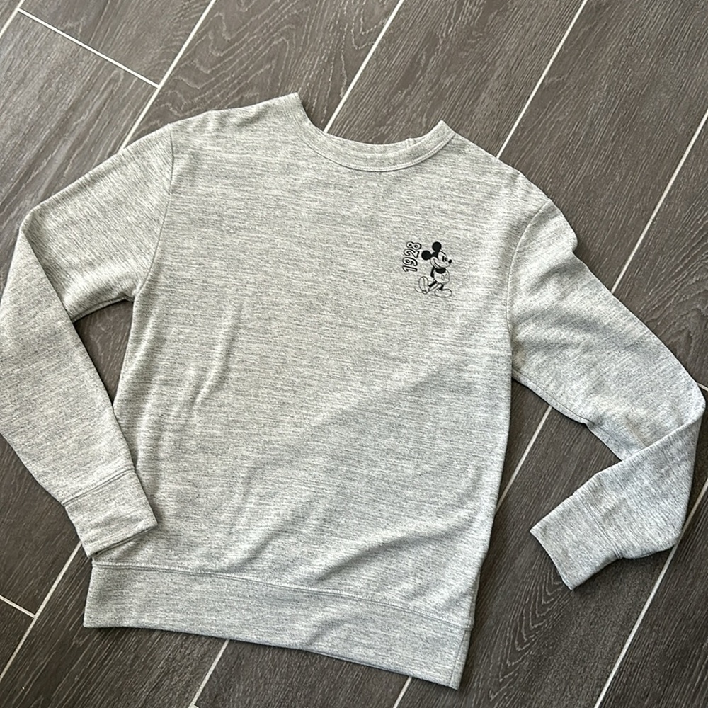 $10 SALE! Walt Disney World Mickey Mouse grey lightweight sweatshirt sz S